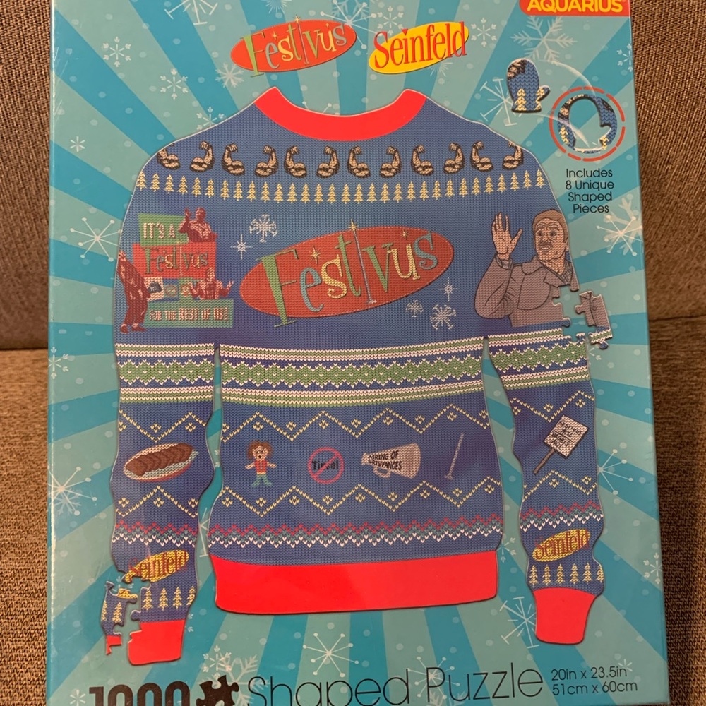 Seinfeld Festivus Ugly Sweater Puzzle